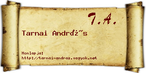 Tarnai András névjegykártya