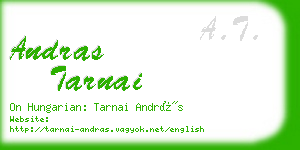 andras tarnai business card